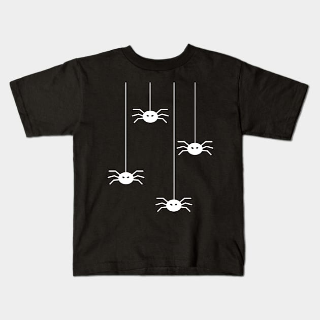 Scary Spiders Pattern Kids T-Shirt by DAHLIATTE